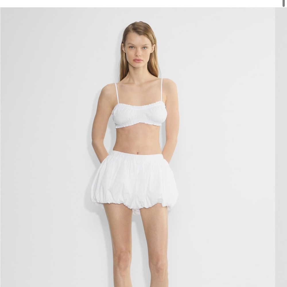 Women's White Bubble Skort